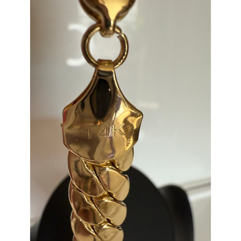 Miami-Style 14K Gold-Plated Bracelet – New – 8″ – 47.5 g